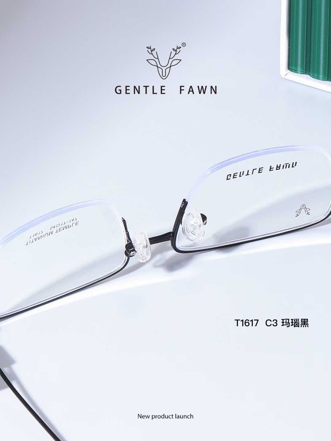 Gental Fawn T1617 Titanium Eyewear - Modern Elegance and Comfort