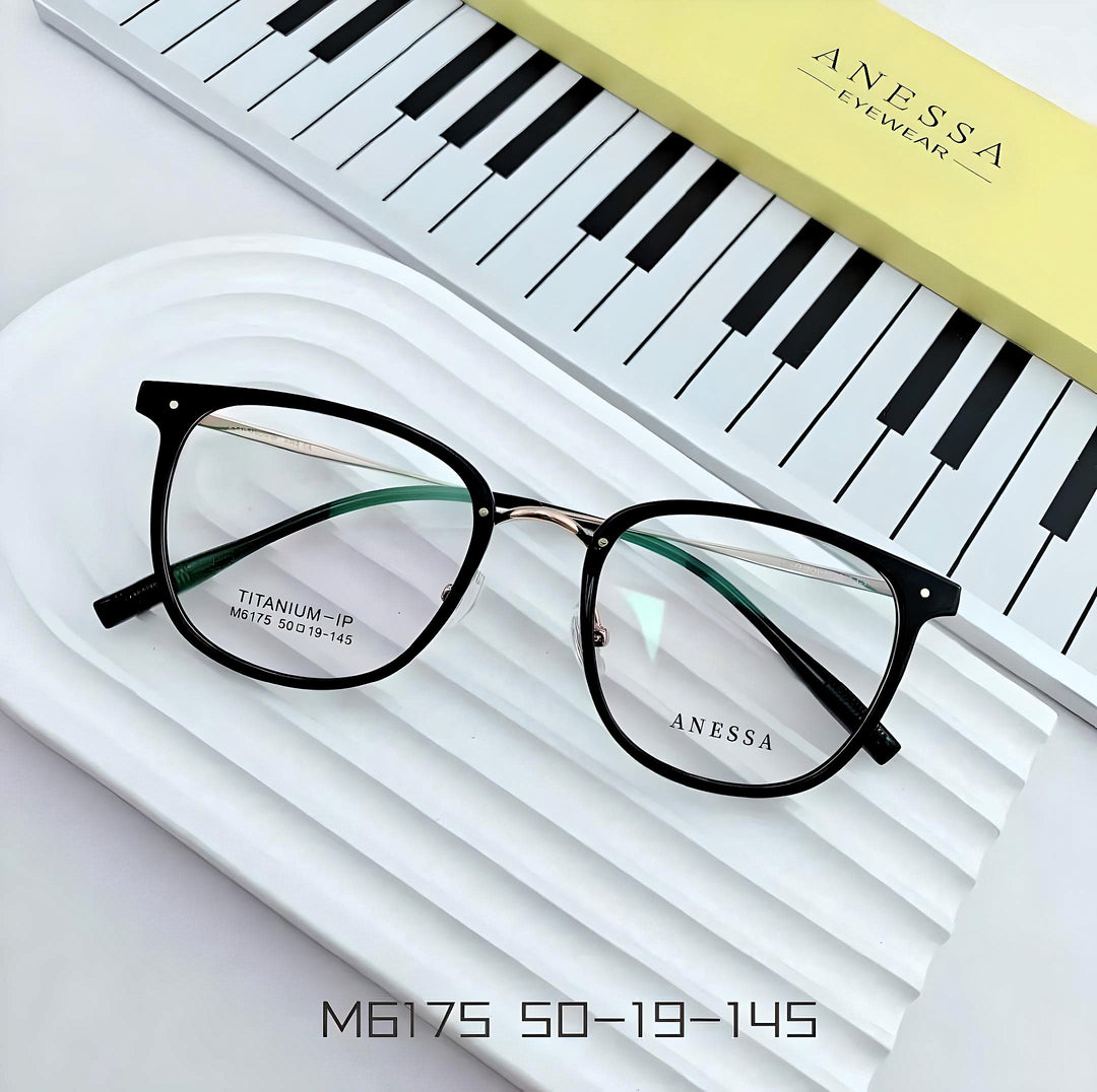 Anessa M6175 Lightweight Titanium Glasses - Sophisticated Minimalism