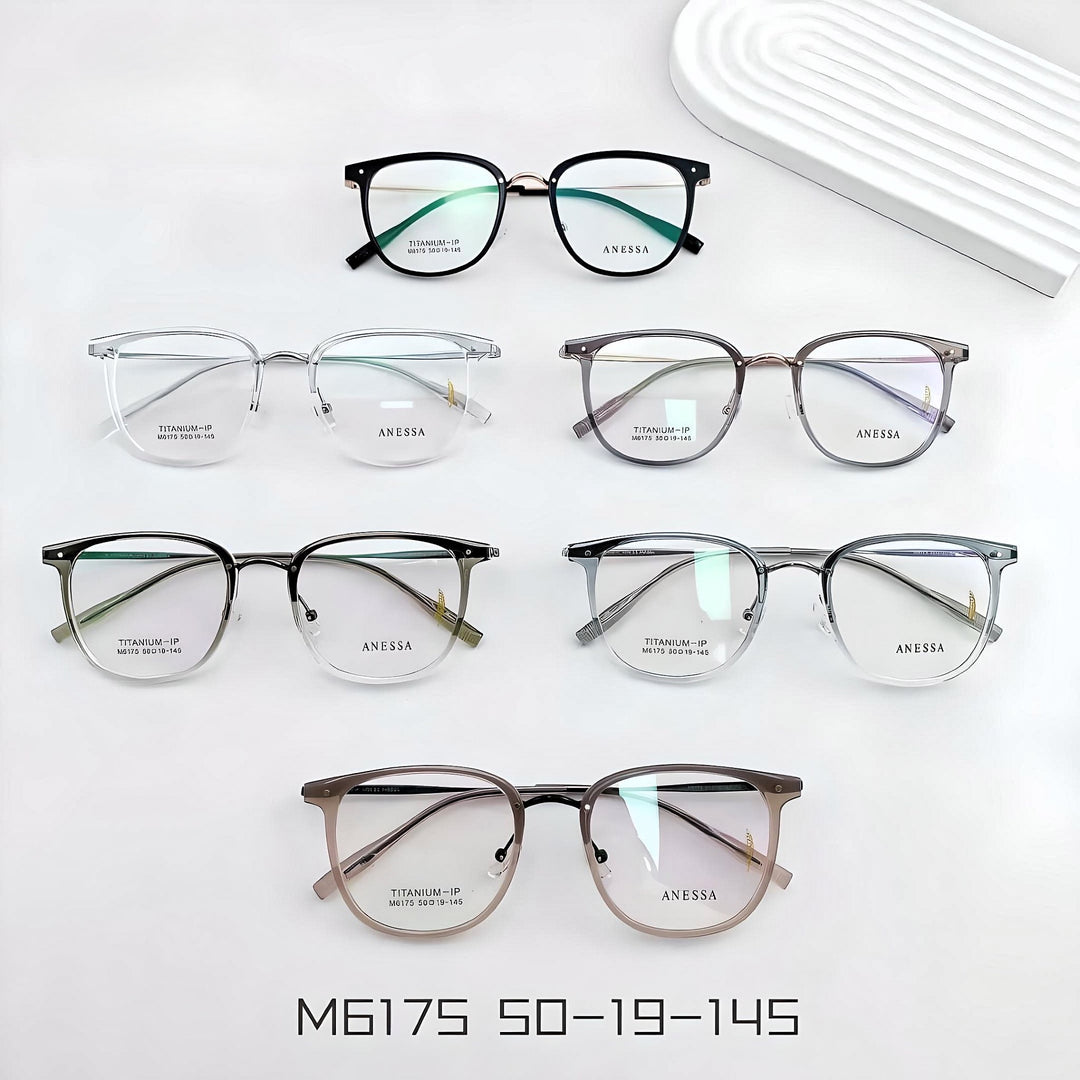 Anessa M6175 Lightweight Titanium Glasses - Sophisticated Minimalism